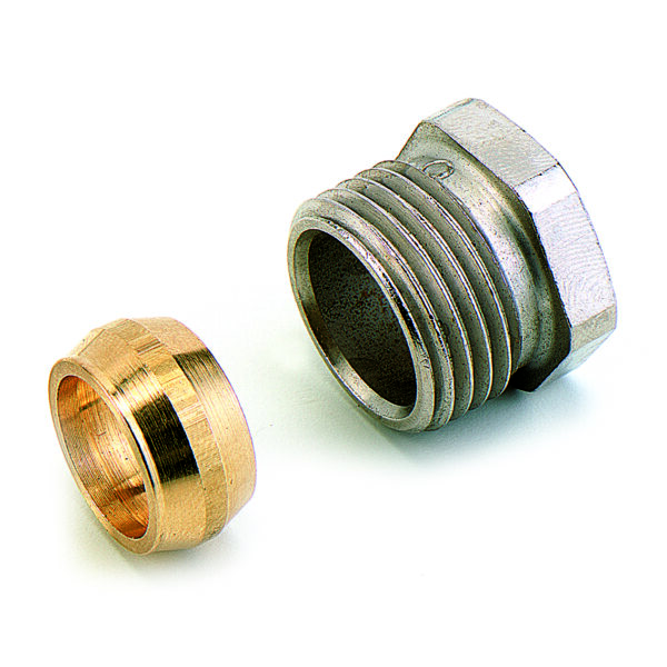 Фитинг подключения L- и T-образной трубки D15-R 1/2", никель